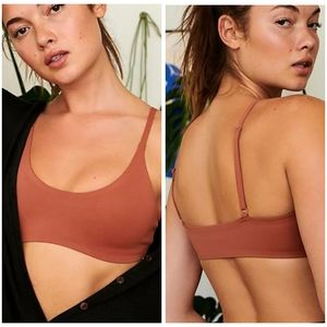Free People Stella scuba bralette sunrust scoop neck adjustable straps XS New